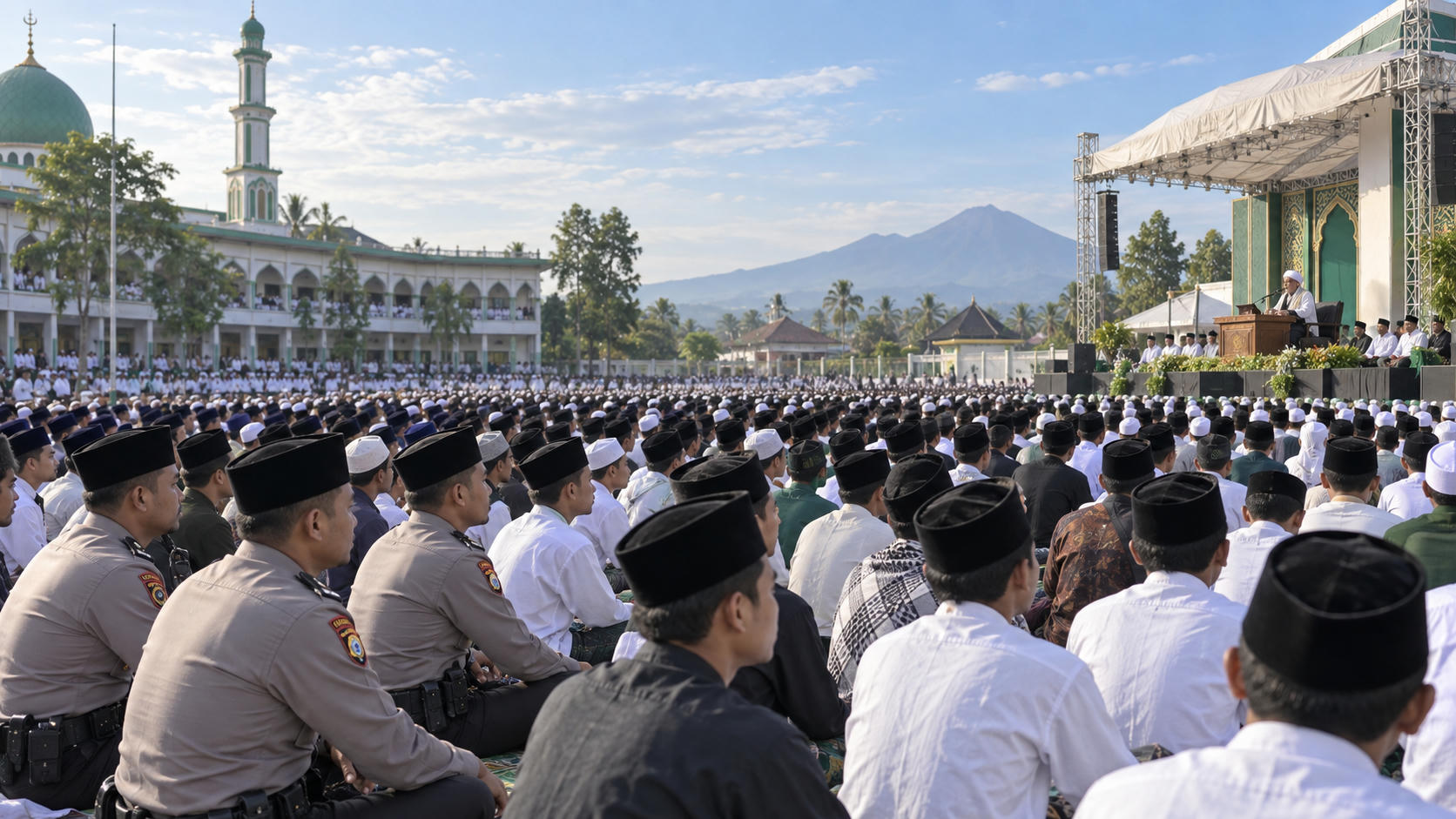 42 Ribu Santri dan Polri Ikuti Kajian Gus Baha