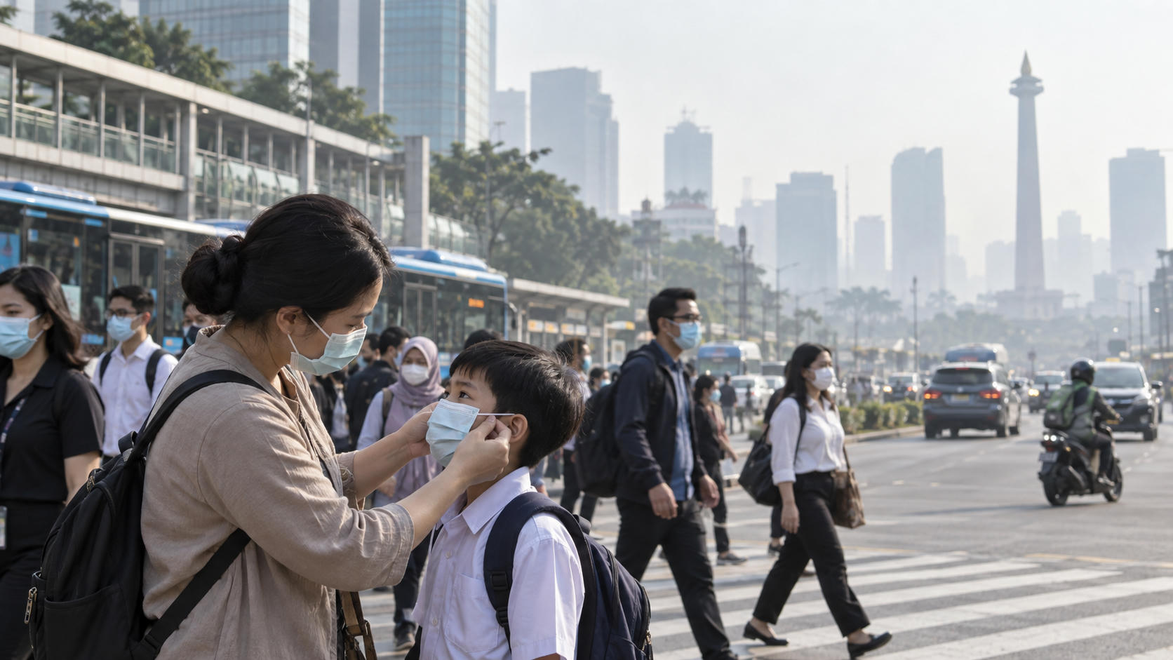 Kasus ISPA di Jakarta Naik 15,7%, Warga Wajib Pakai Masker