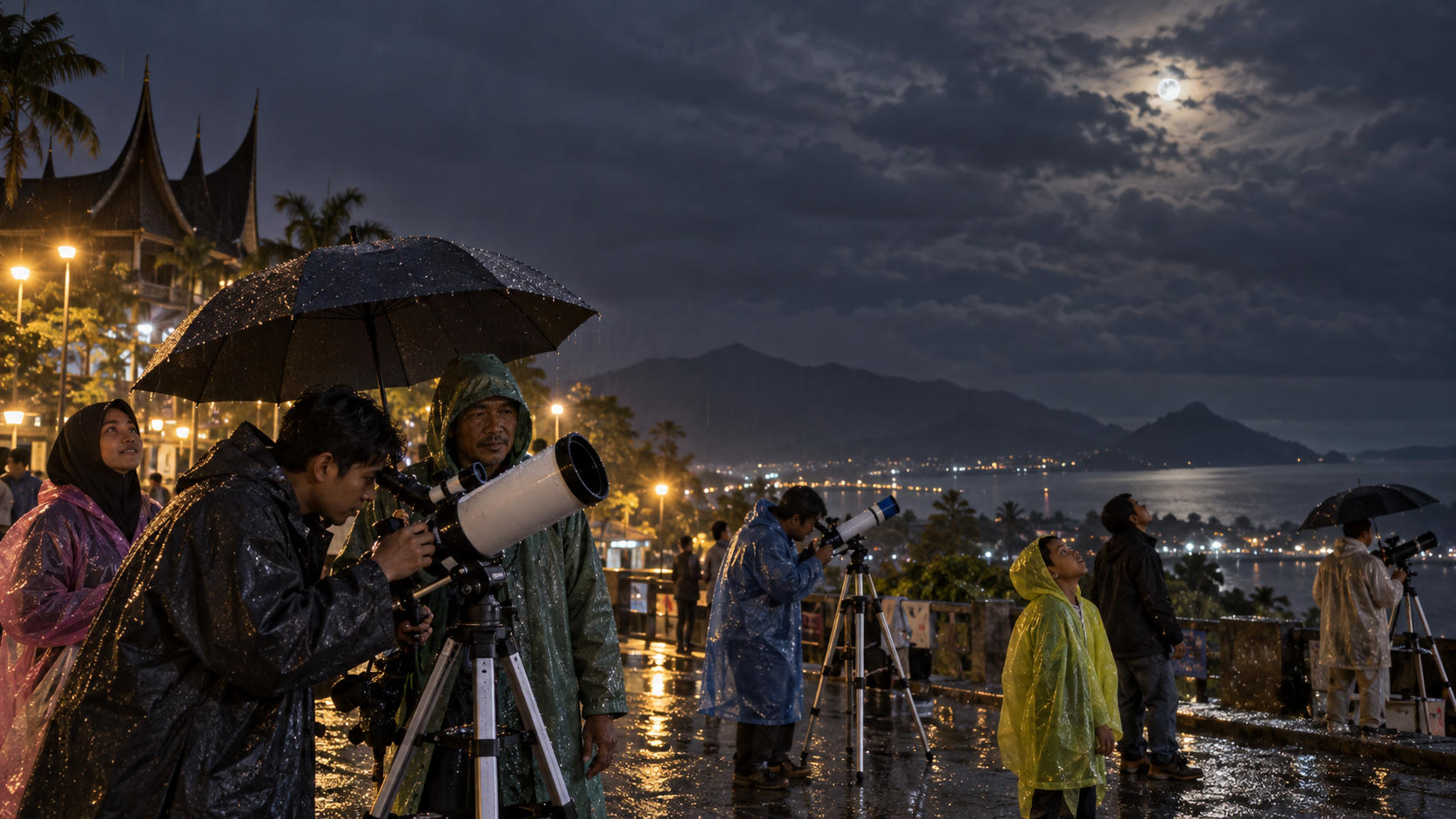 Komunitas Astronomi Sumbar: Observasi Bulan Saat Hujan