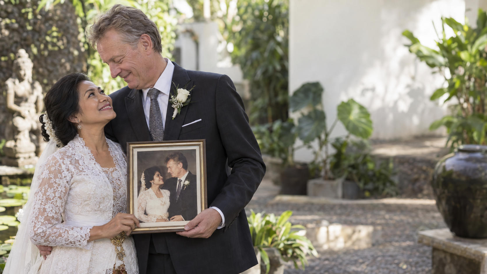 Maudy Koesnaedi & Erik Meijer Reka Ulang Foto Nikah