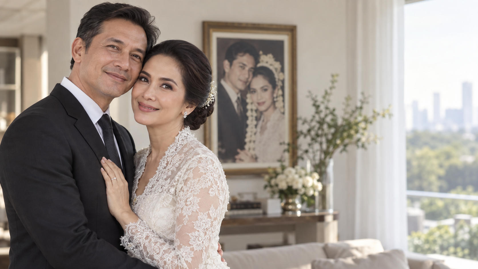 Maudy Koesnaedi Reka Ulang Foto Nikah 25 Tahun Lalu