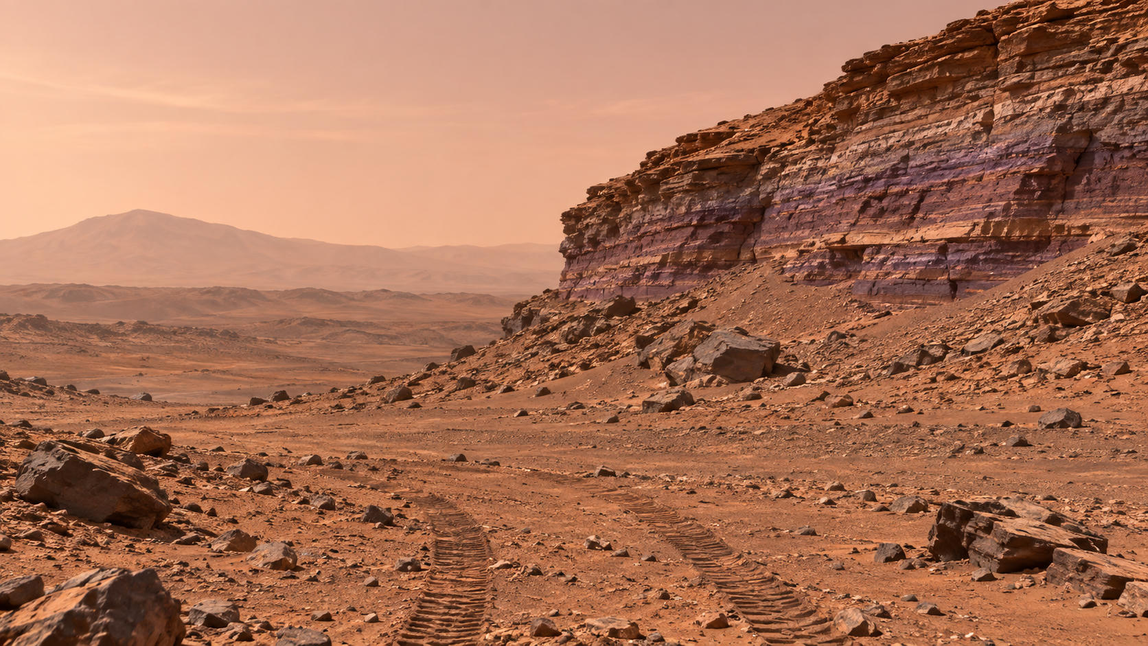 Rahasia Lapisan Ungu di Planet Mars Terungkap
