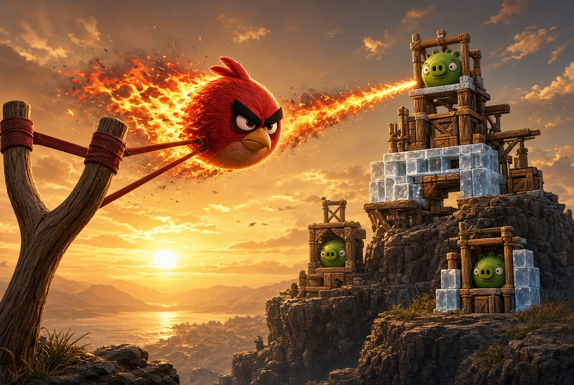 Cara Main Angry Birds: Robohkan Tiang, Bukan Kejar Babi