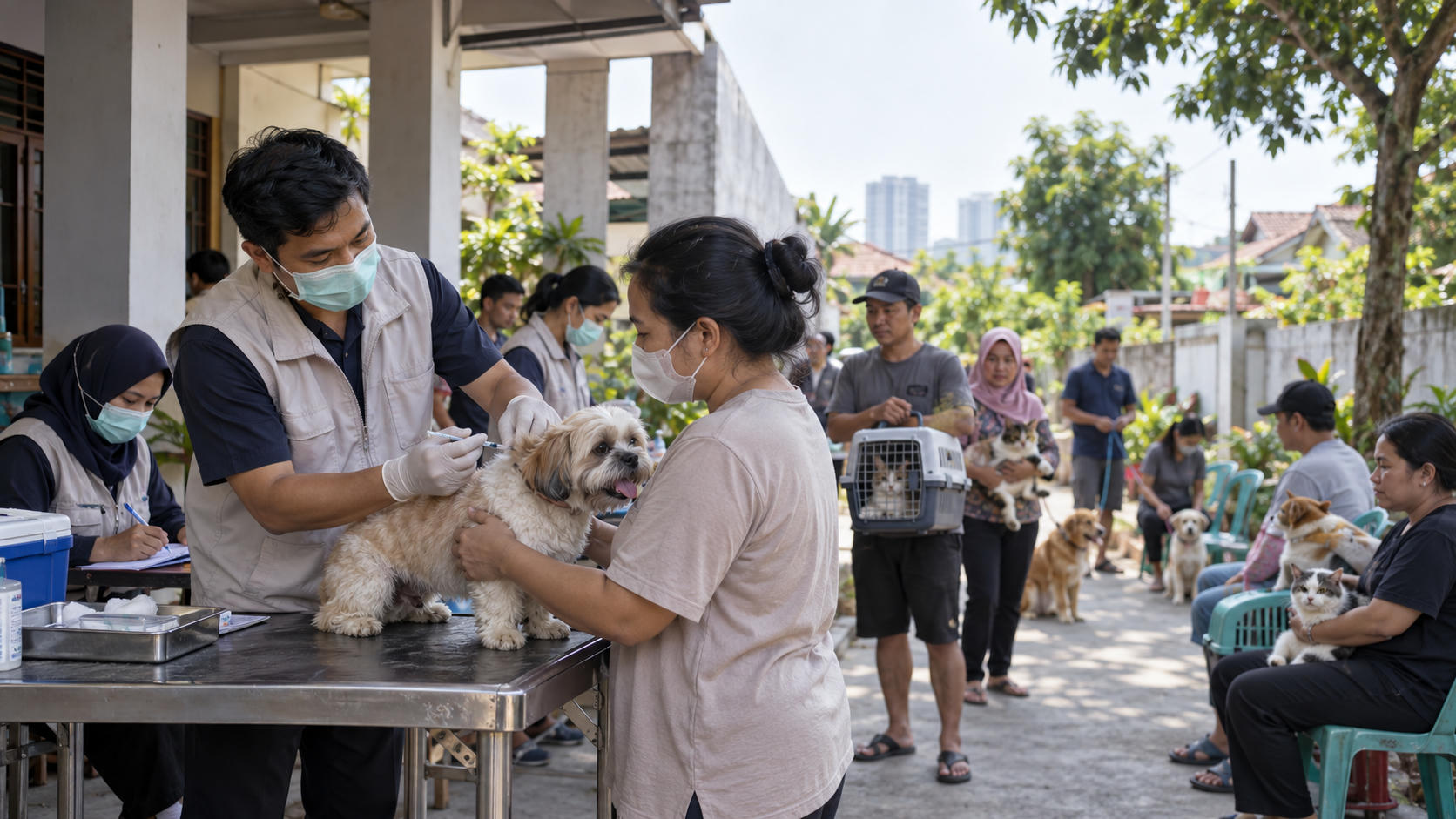 15 HPR Divaksinasi Rabies di RW 08 Grogol