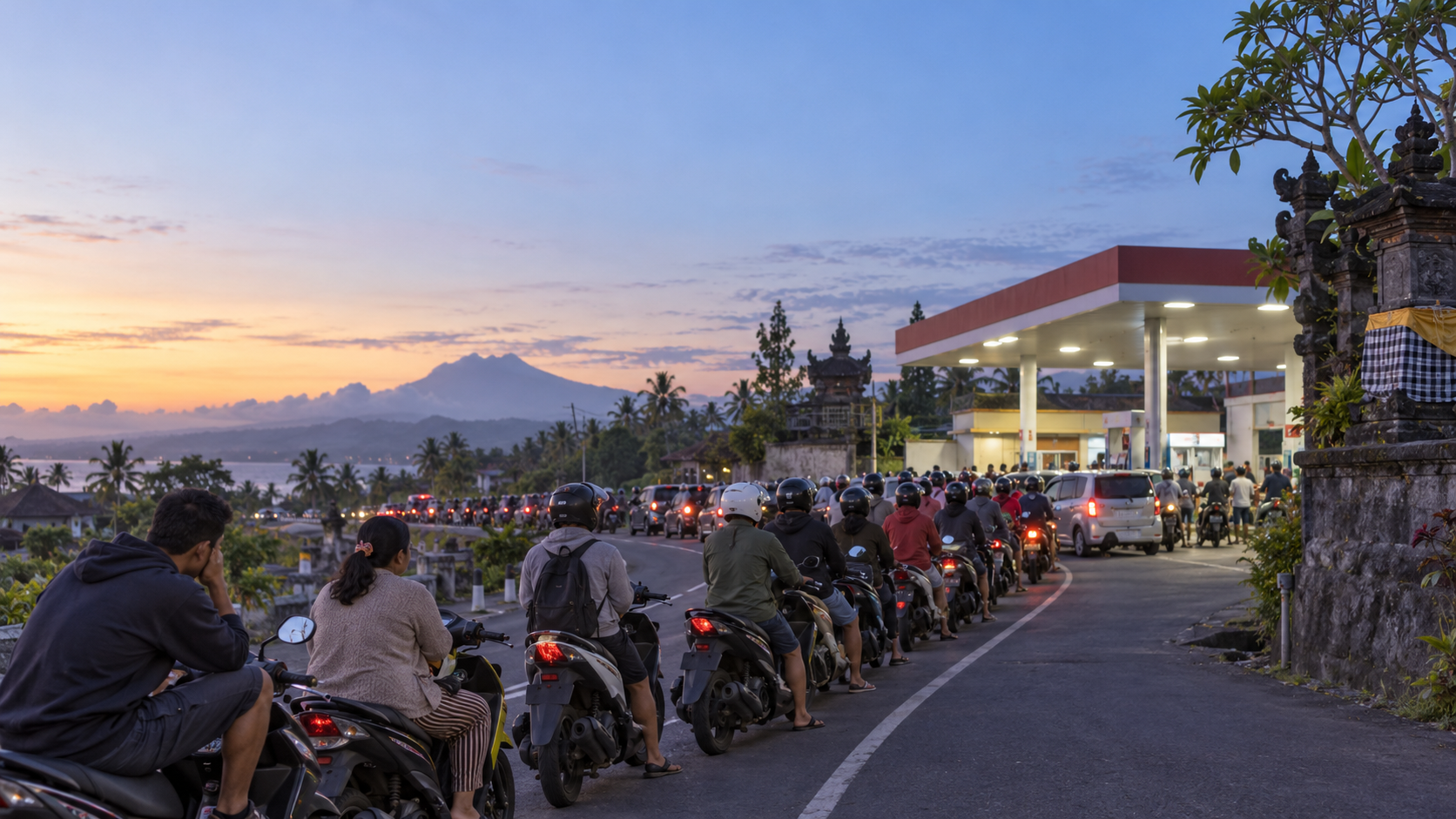Antrean BBM di Klungkung Mengular, Warga Antre Sejak 03.00