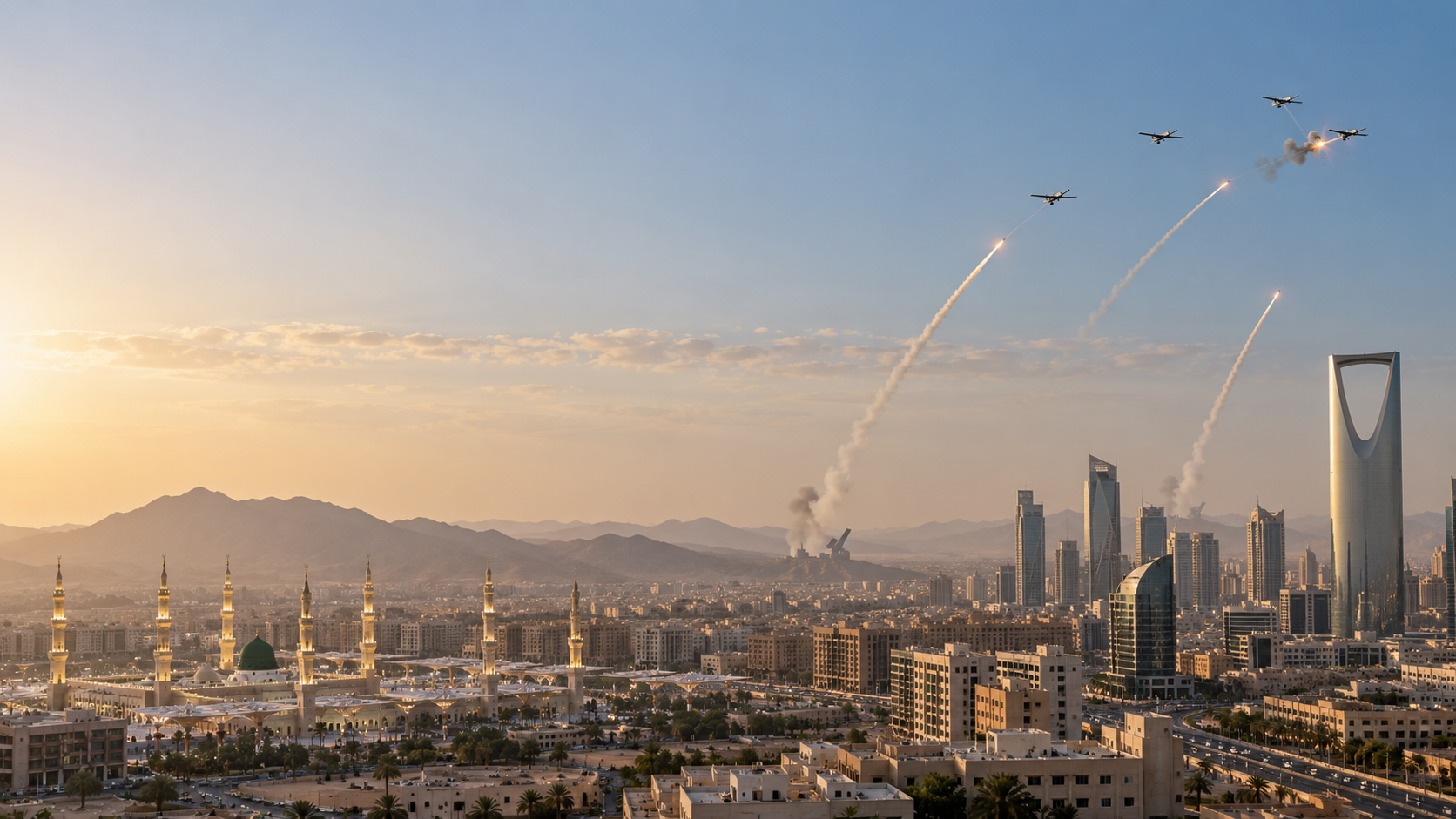 Arab Saudi Tembak Jatuh Empat Drone di Riyadh dan Madinah