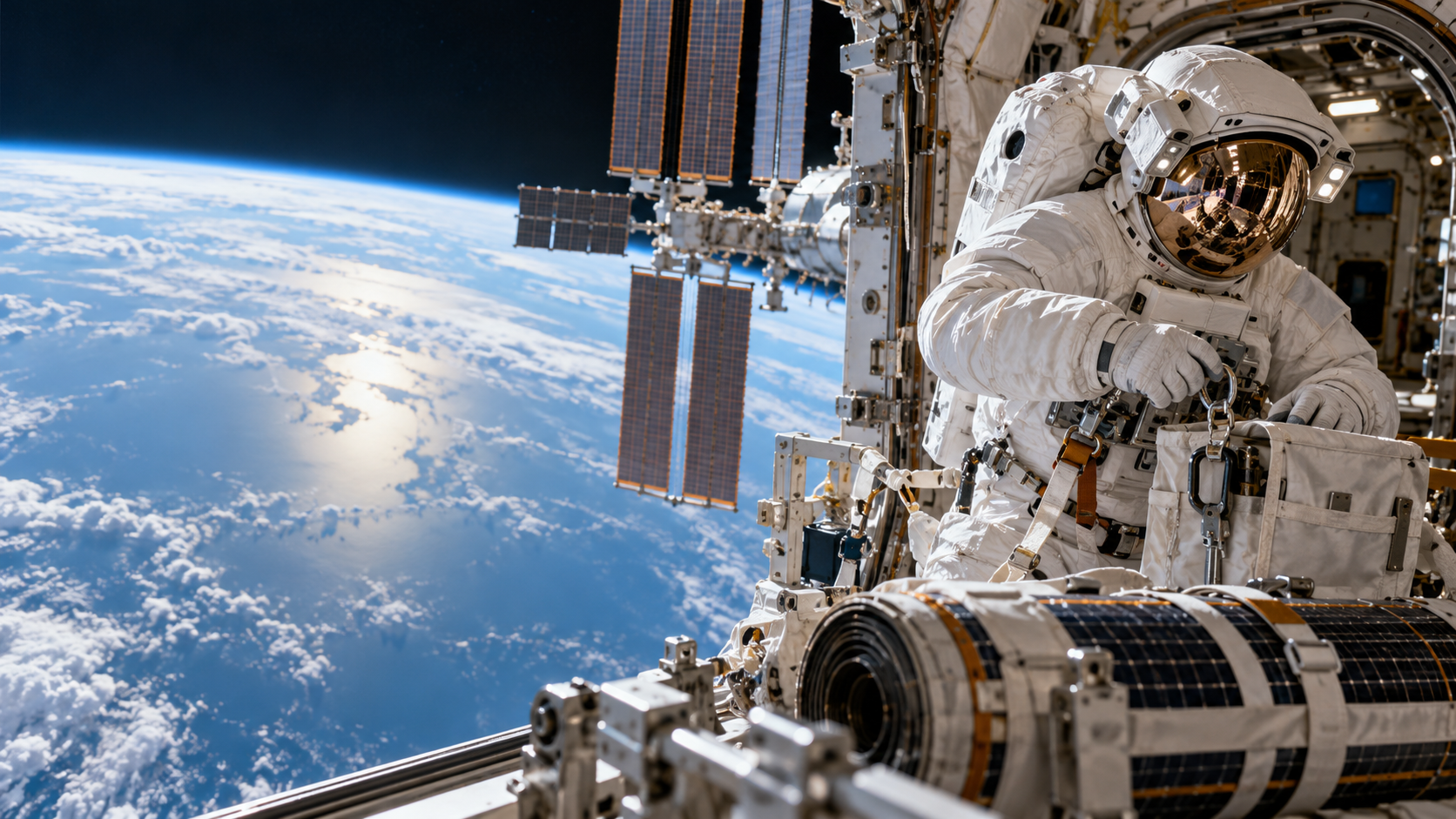 Astronaut ISS Siapkan Pemasangan Panel Surya Baru
