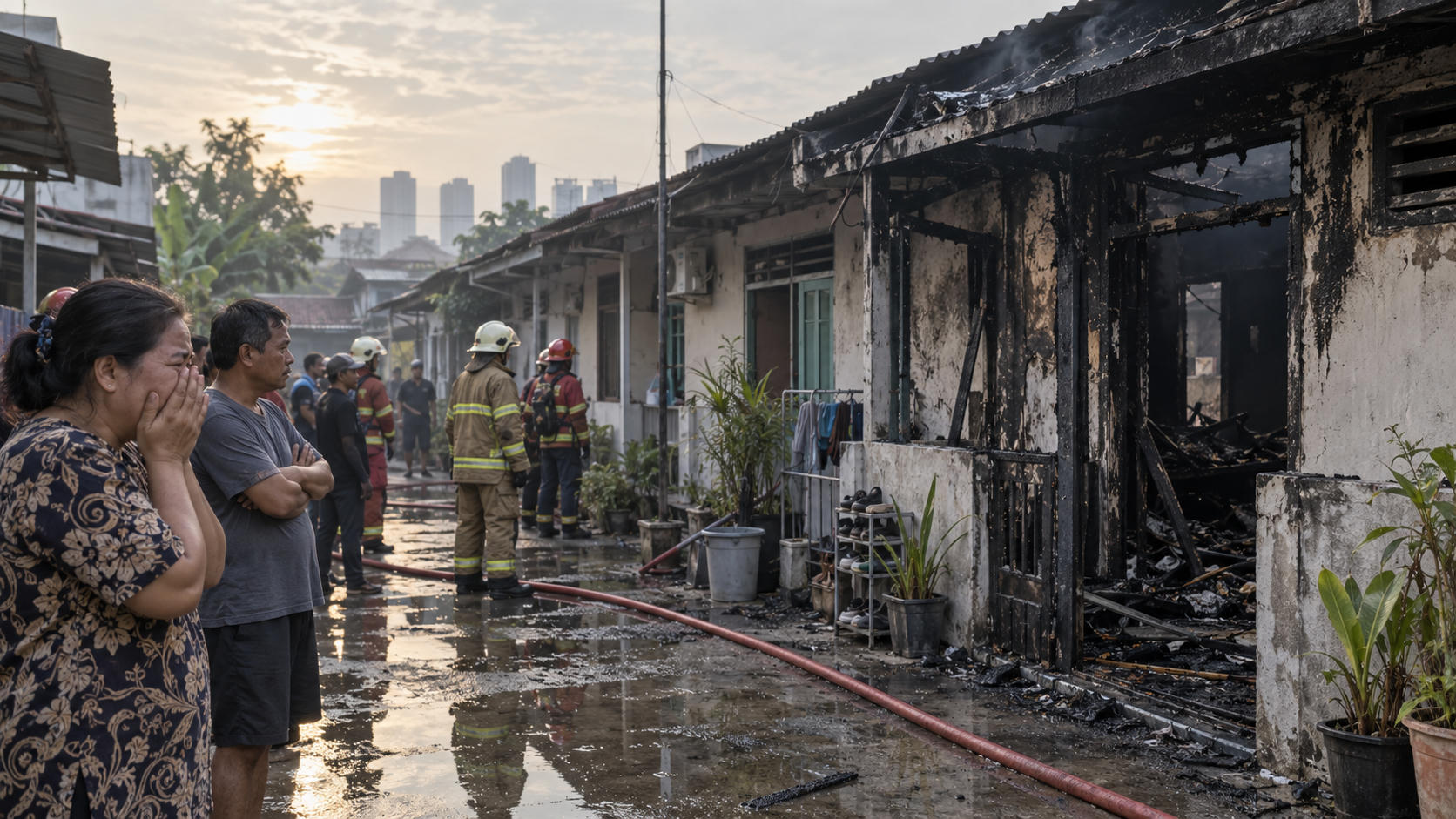 Balita Kembar Meninggal dalam Kebakaran Kontrakan