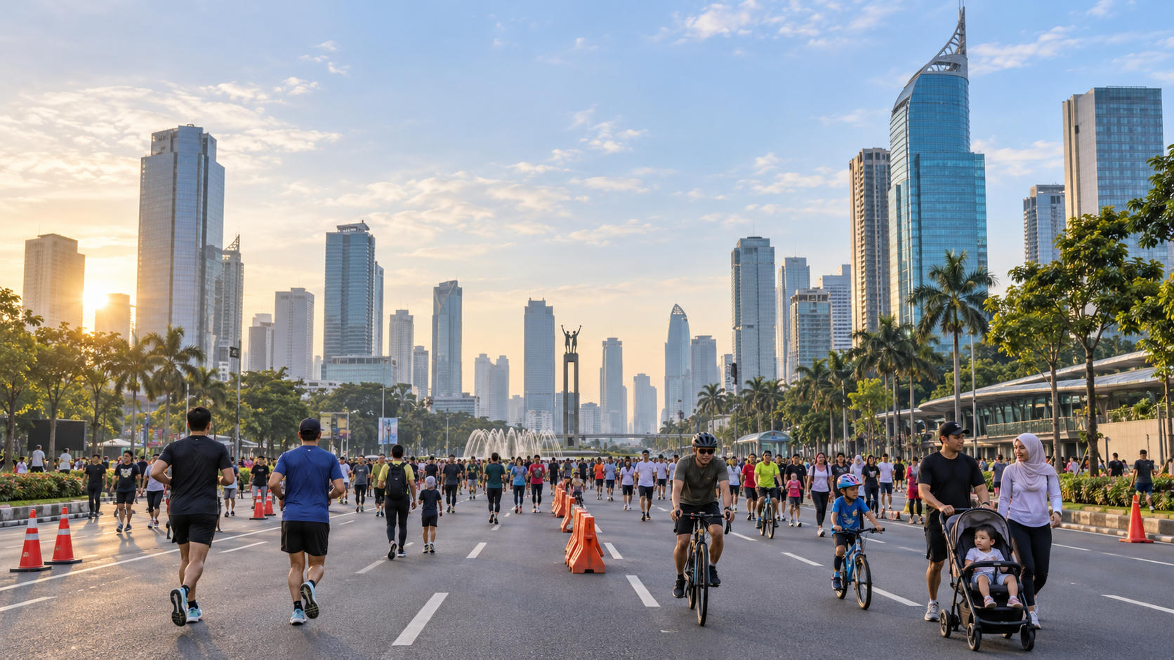 CFD Sudirman-Thamrin Hari Ini Berakhir 09.00 WIB