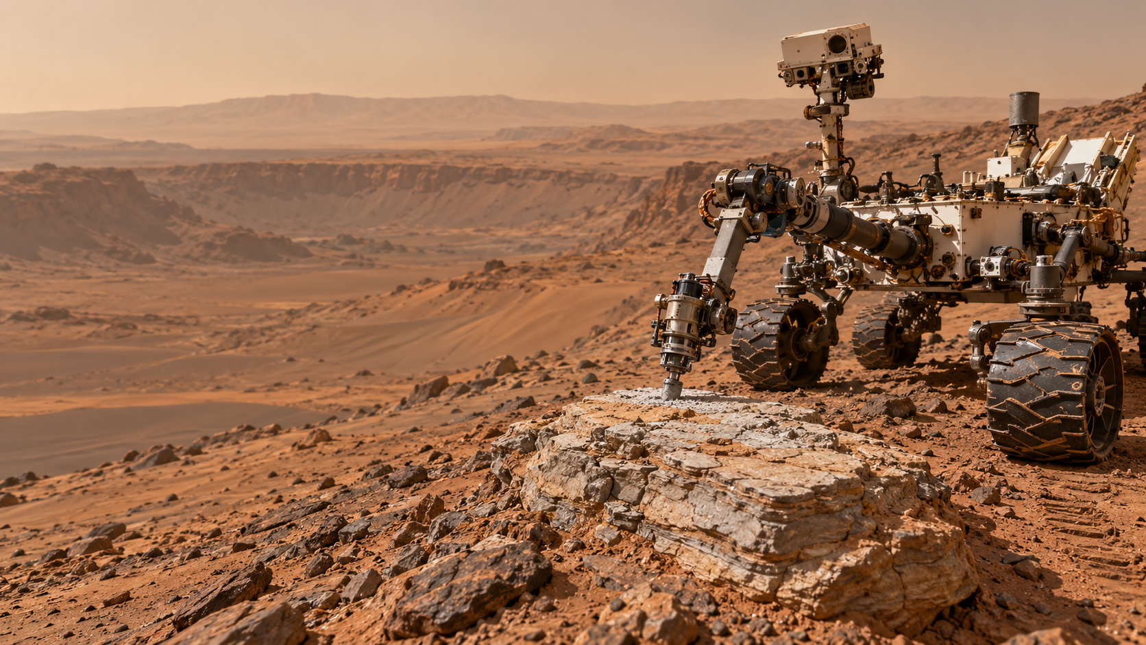 Curiosity Bersiap Mengebor Batuan Baru di Nazca, Mars