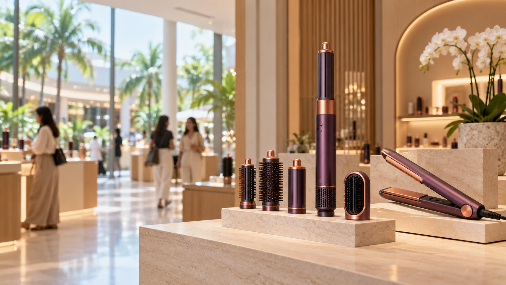 Dyson Airwrap dan Airstrait Plum Copper di Indonesia