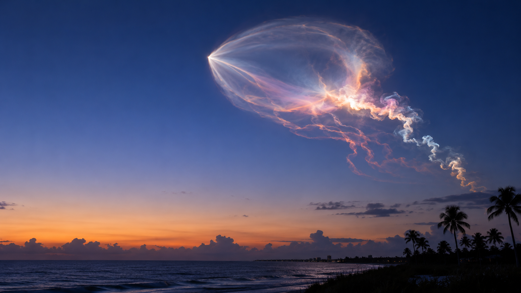 Fenomena Ubur-Ubur di Langit Florida Usai Peluncuran SpaceX