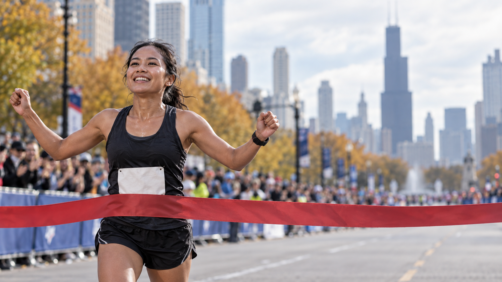 Gisel Tuntaskan Chicago Full Marathon dalam 4 Jam 46 Menit