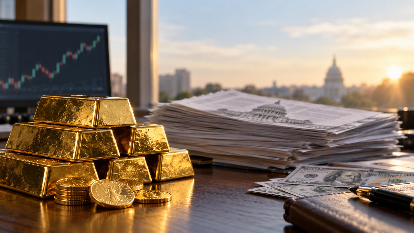 Harga Emas Bangkit di Tengah Gunungan Utang AS