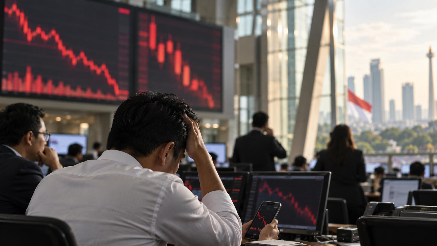 IHSG Turun 1,15%, Asing Lepas BBCA dan TPIA
