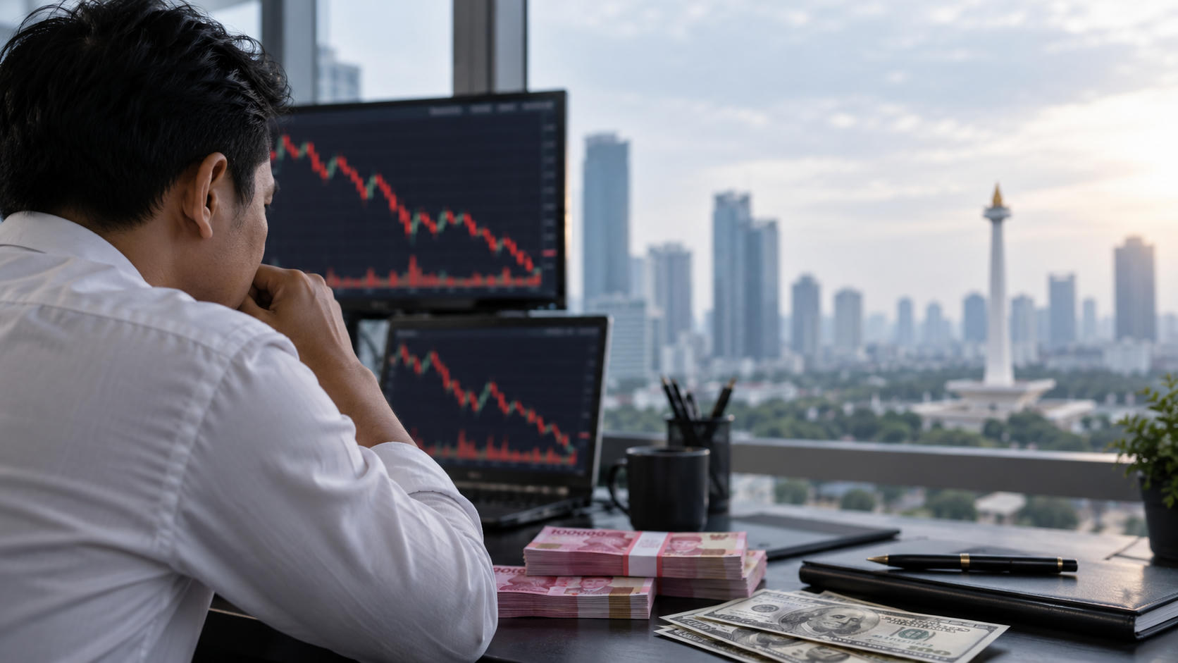 IHSG Turun 1% dan Dolar AS Mendekati Rp18.000