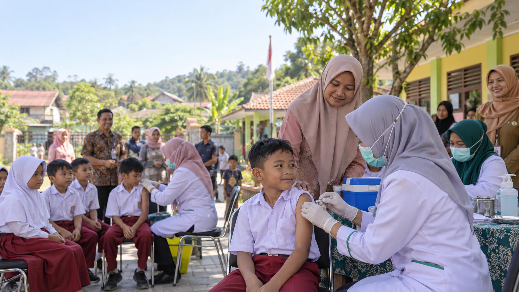 Imunisasi ORI Campak di Sekolah dan Pemukiman