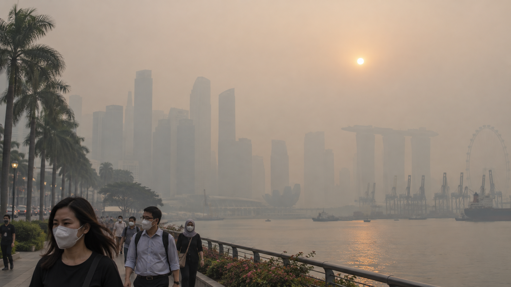 Kabut Asap Karhutla Kepung Malaysia dan Singapura