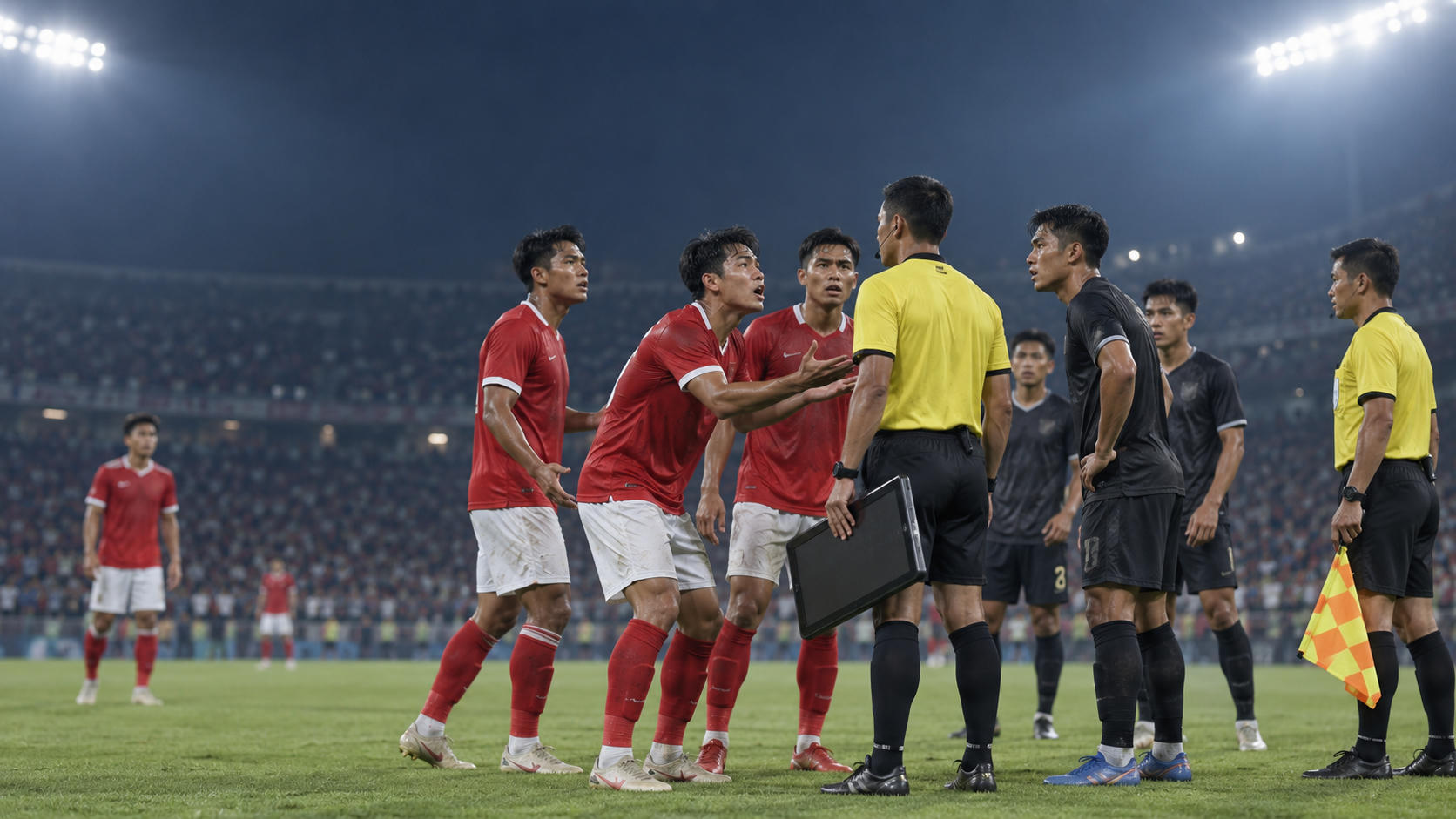 Kronologi Injury Time Indonesia Berubah dari 2 Jadi 7 Menit