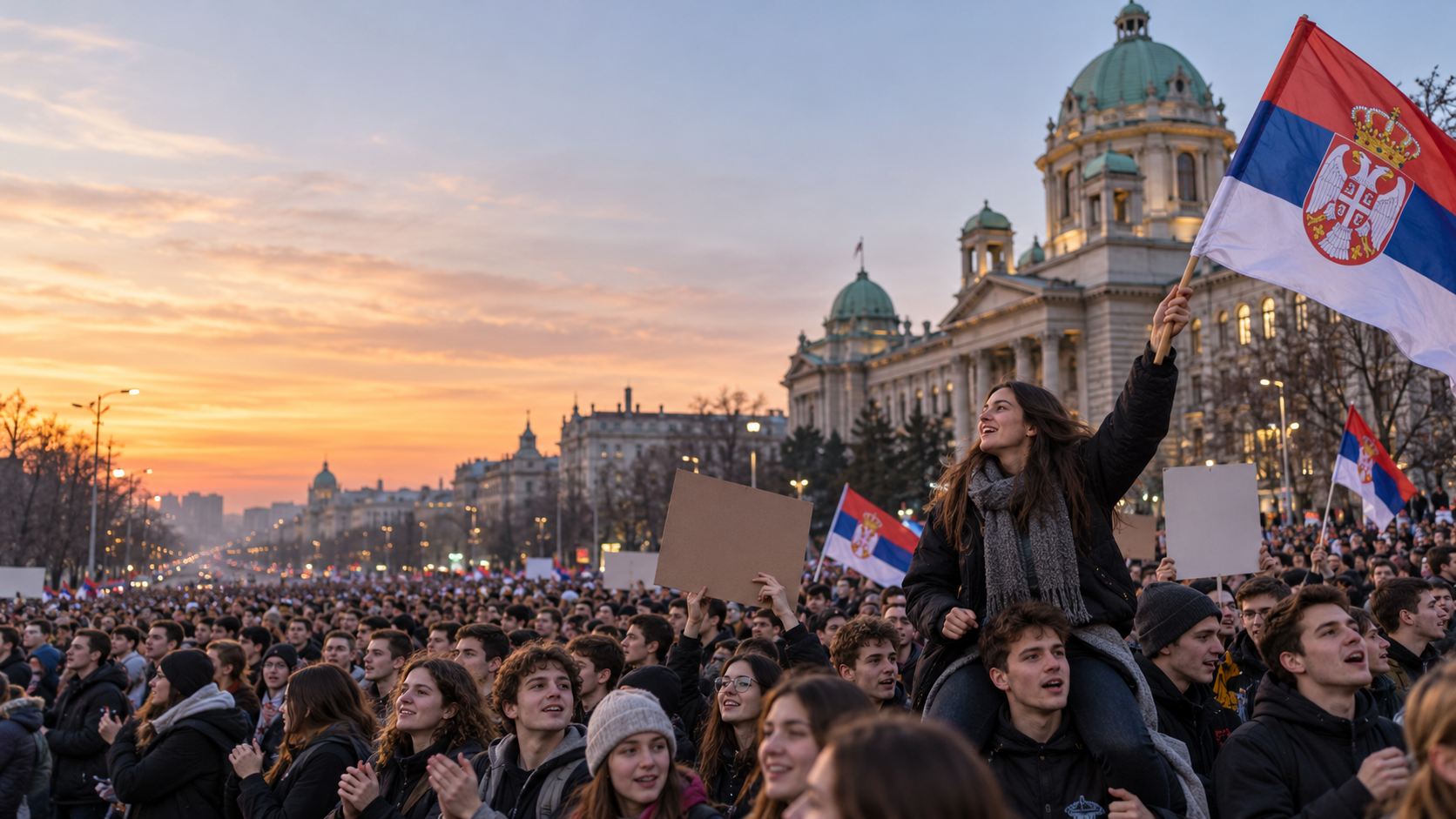 Mahasiswa Serbia dan Klaim Menumbangkan Pemimpin 14 Tahun