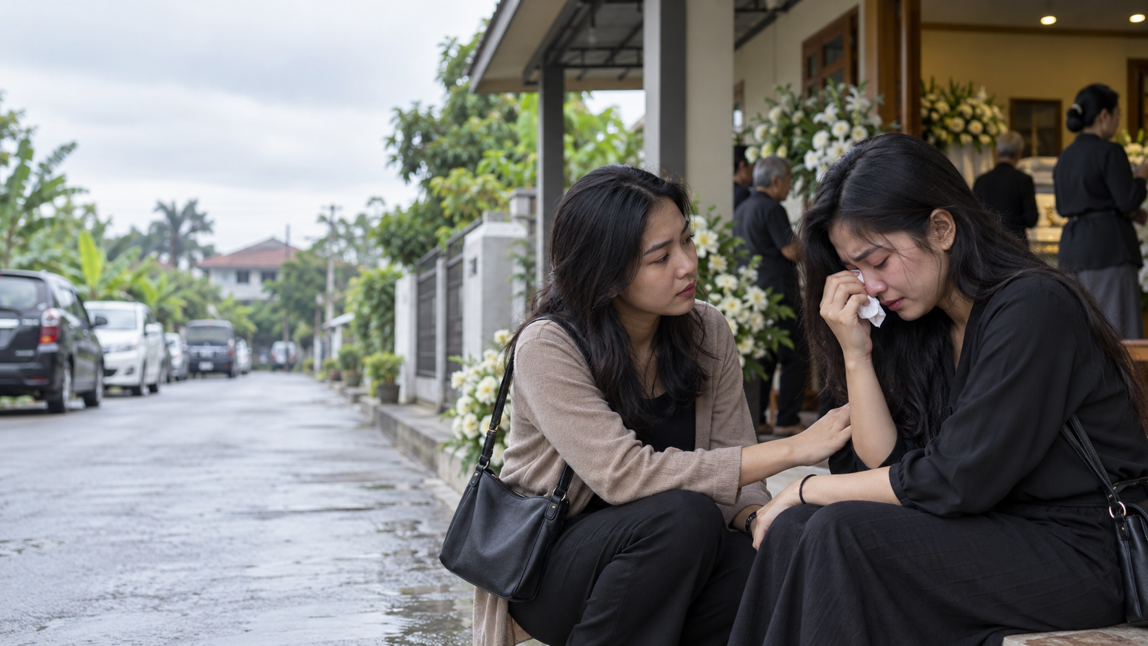 Marsha Aruan Berduka, Gritte Agatha Melayat ke Rumah Duka