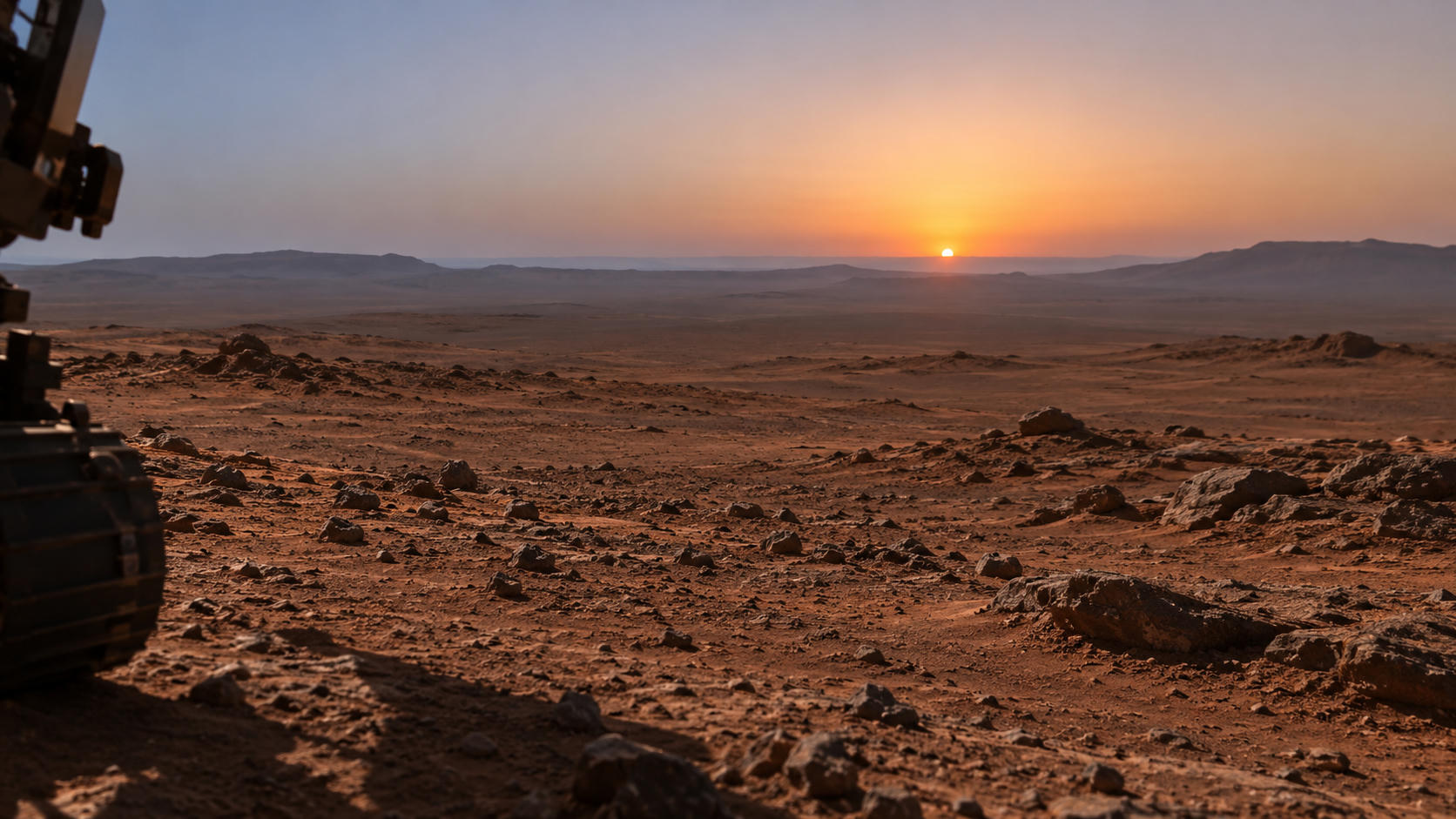 Matahari Terbit di Mars yang Direkam NASA