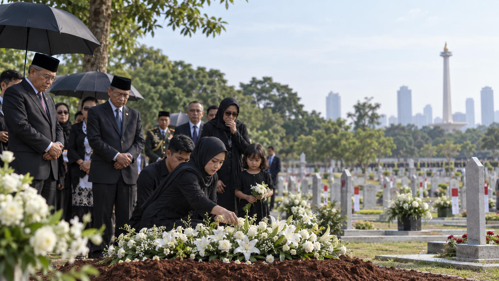 Megawati dan Pramono Hadiri Pemakaman Guruh Soekarnoputra