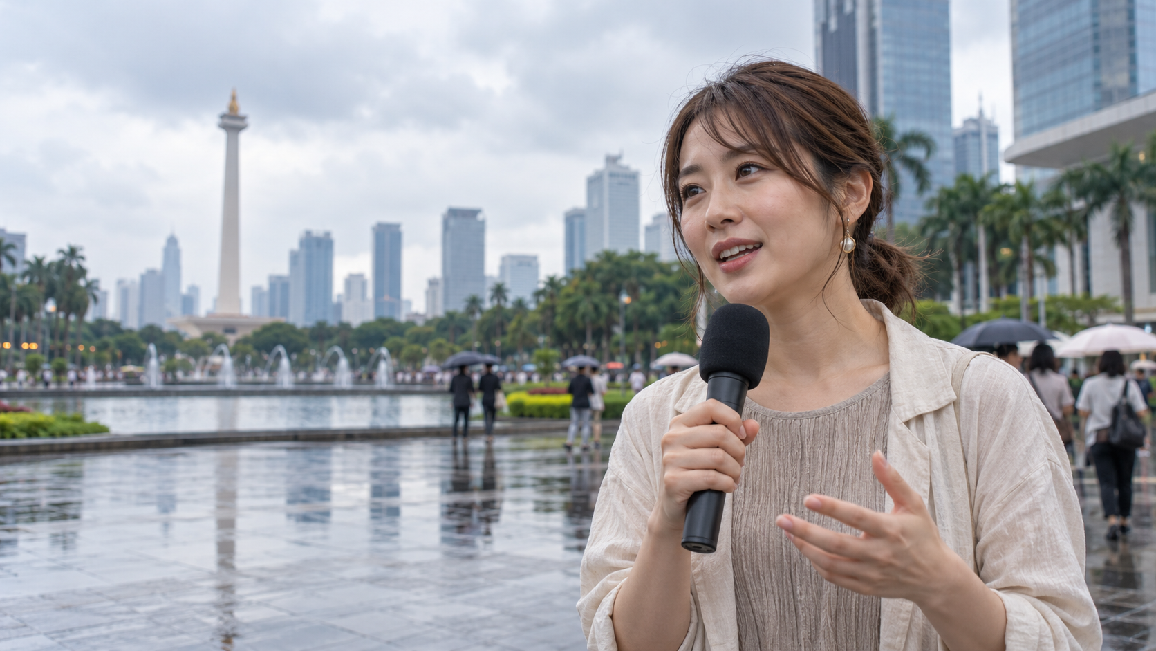 Mian Fujimura Ramaikan HM JRF 2026, Komentari Cuaca Jakarta