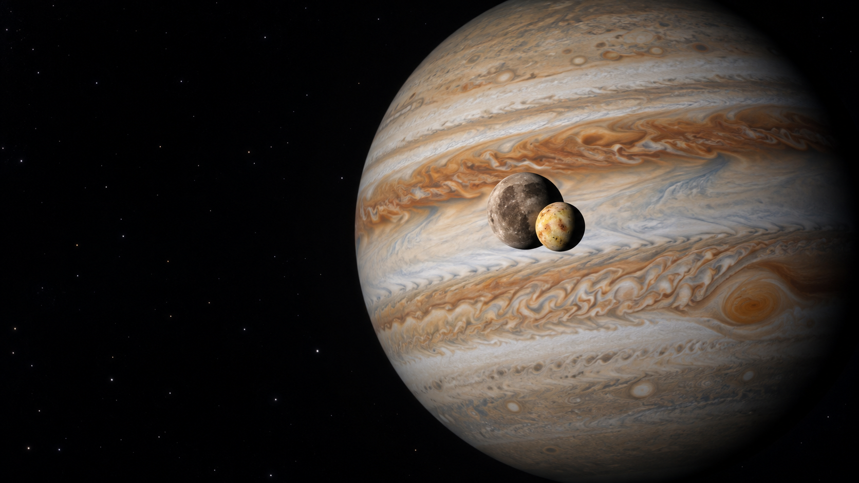 NASA Abadikan Okultasi Io dan Ganymede di Jupiter