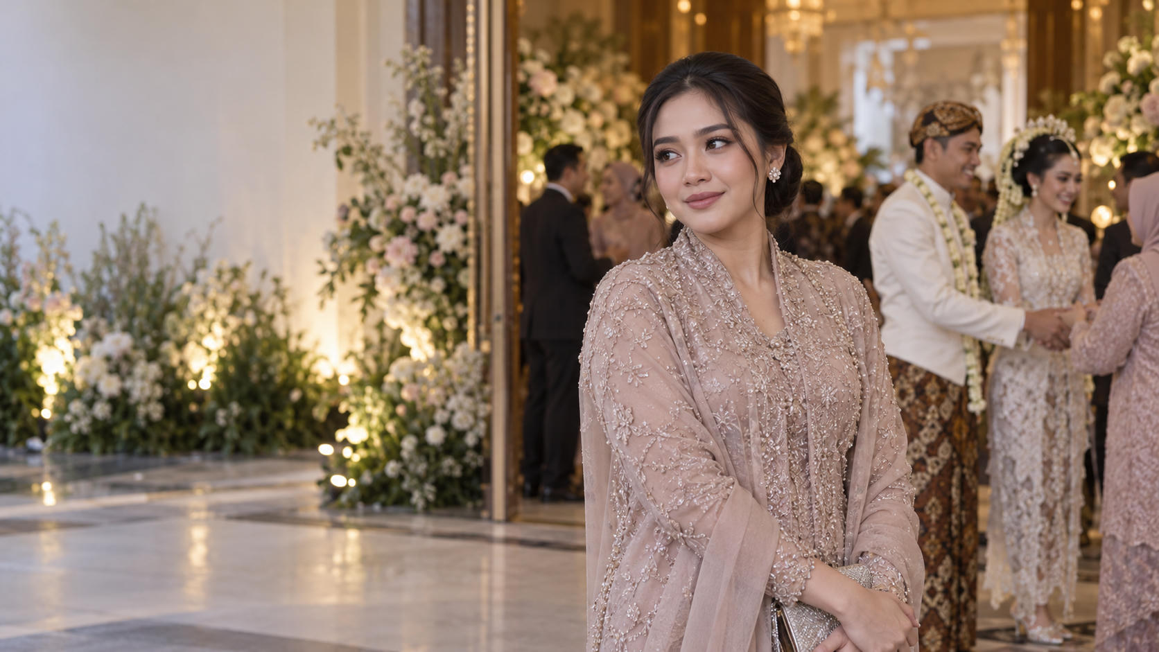 Olla Ramlan Hadiri Pernikahan Aufar Hutapea