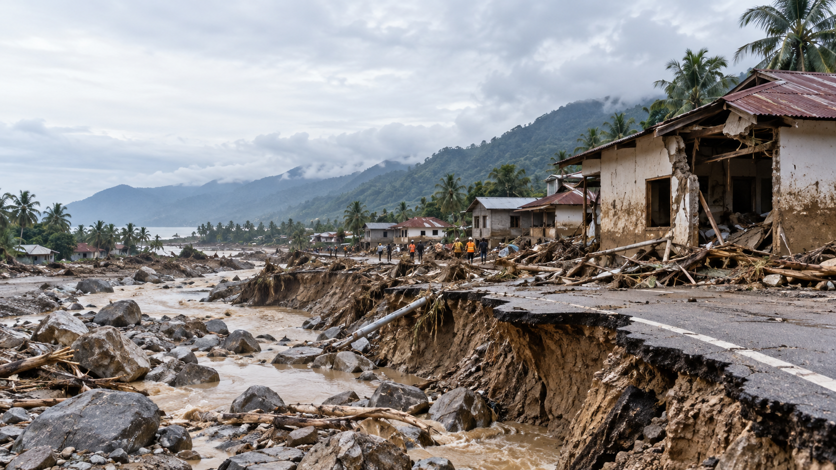 Pasca Banjir Bandang Padang: Rumah Rusak dan Jalan Terputus