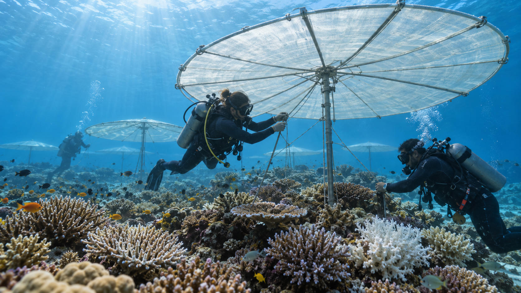 Payung Bawah Laut untuk Melindungi Terumbu Karang