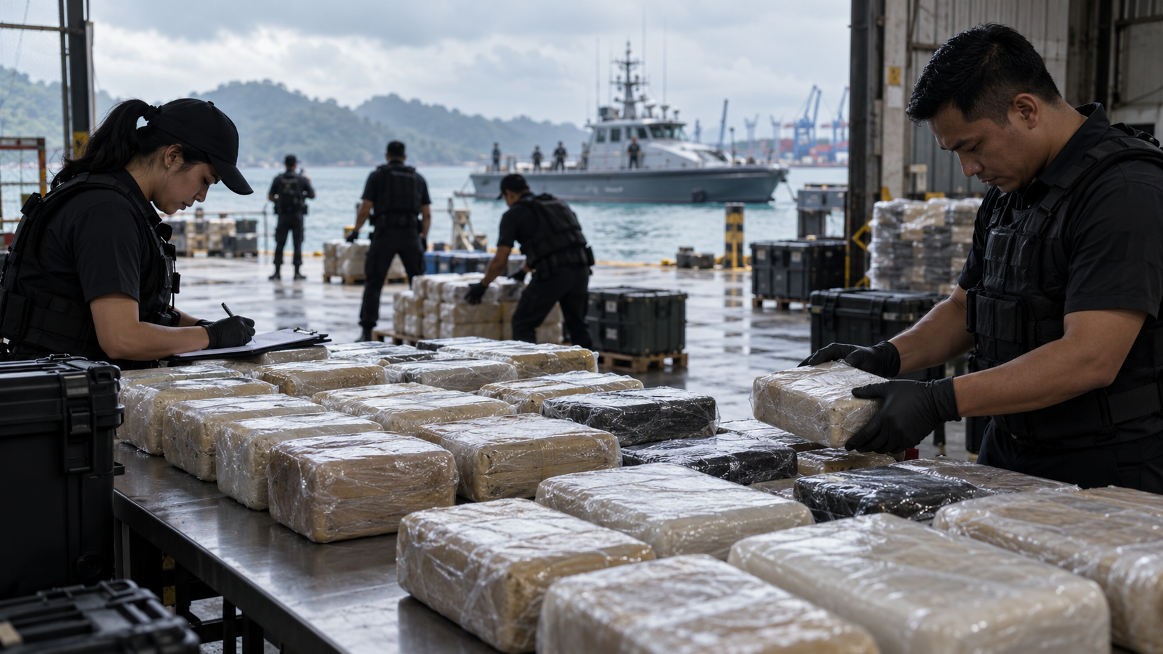 Polri-BNN Gagalkan Penyelundupan 1,1 Ton Narkoba