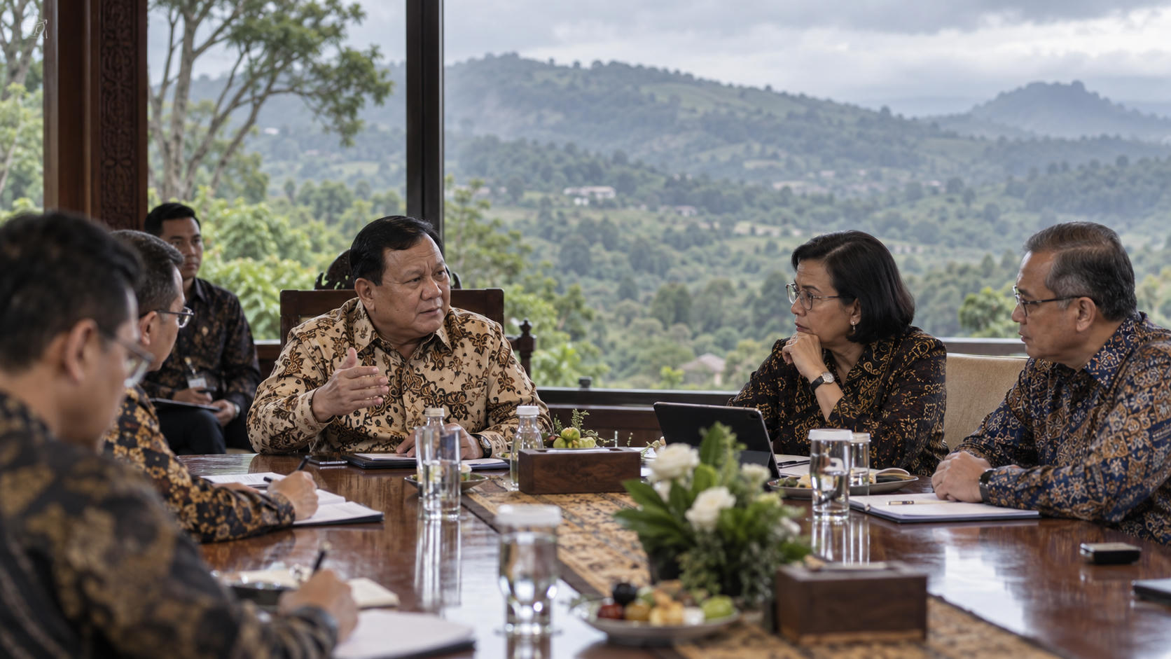 Prabowo Kumpulkan Menkeu dan Gubernur BI di Hambalang