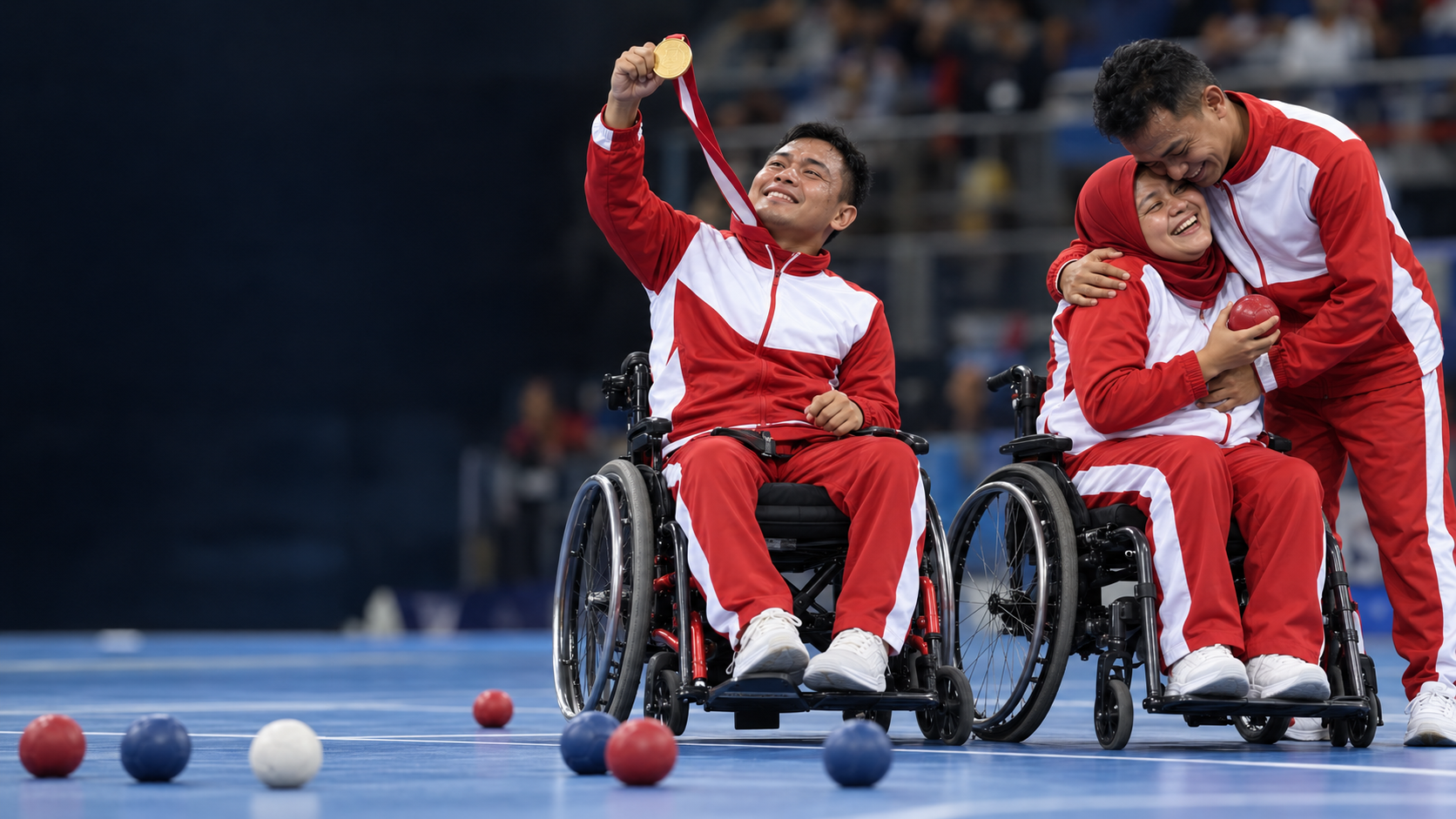 Trio Boccia Indonesia Sumbang Emas ke-15