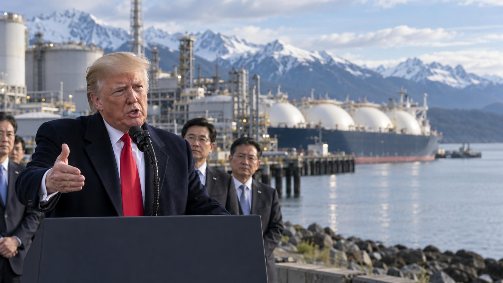 Trump Kaitkan Tarif Korea Selatan dengan LNG Alaska
