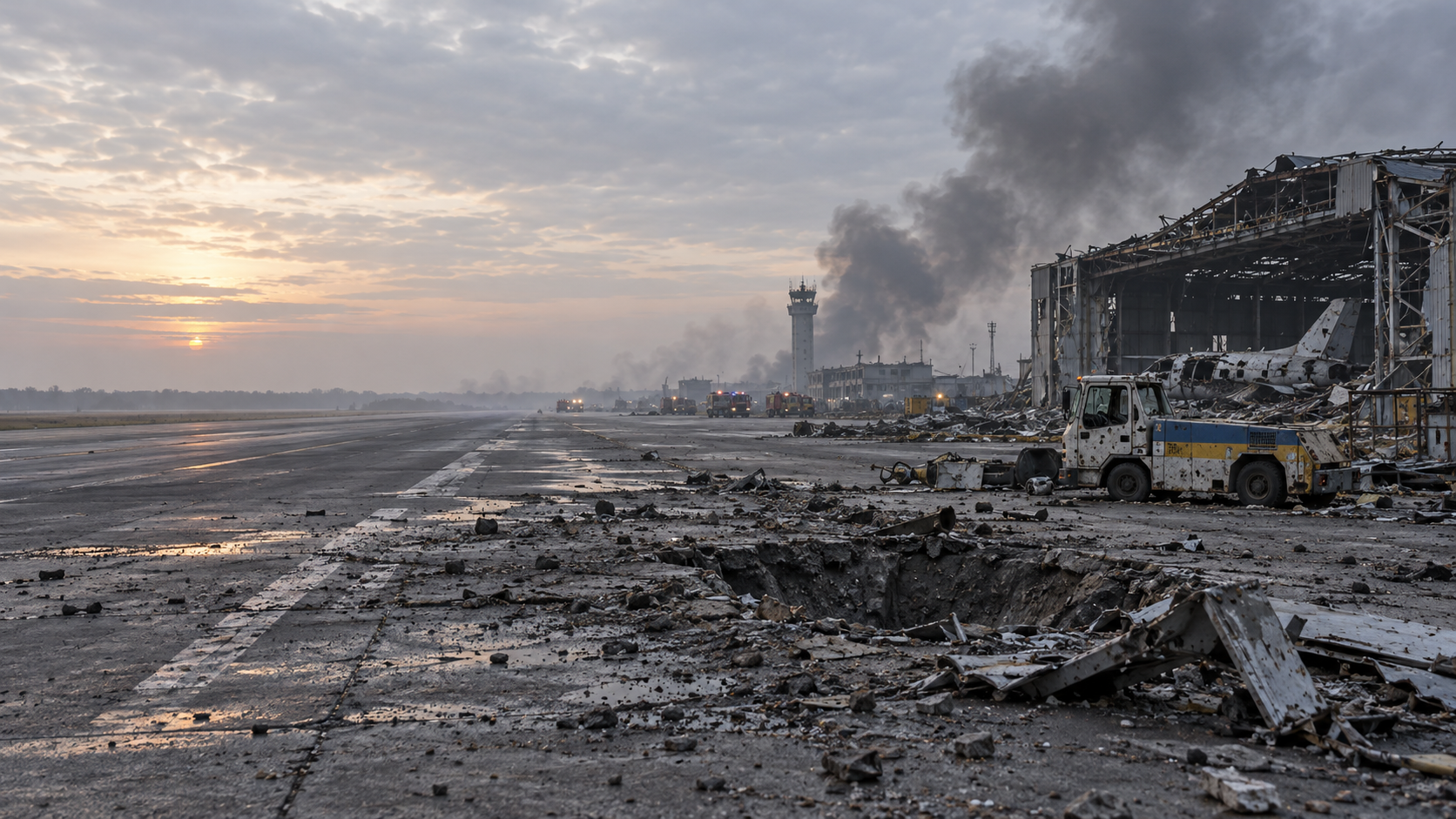 Ukraina Tuduh AS Bantu Rusia, Serangan Lapangan Terbang