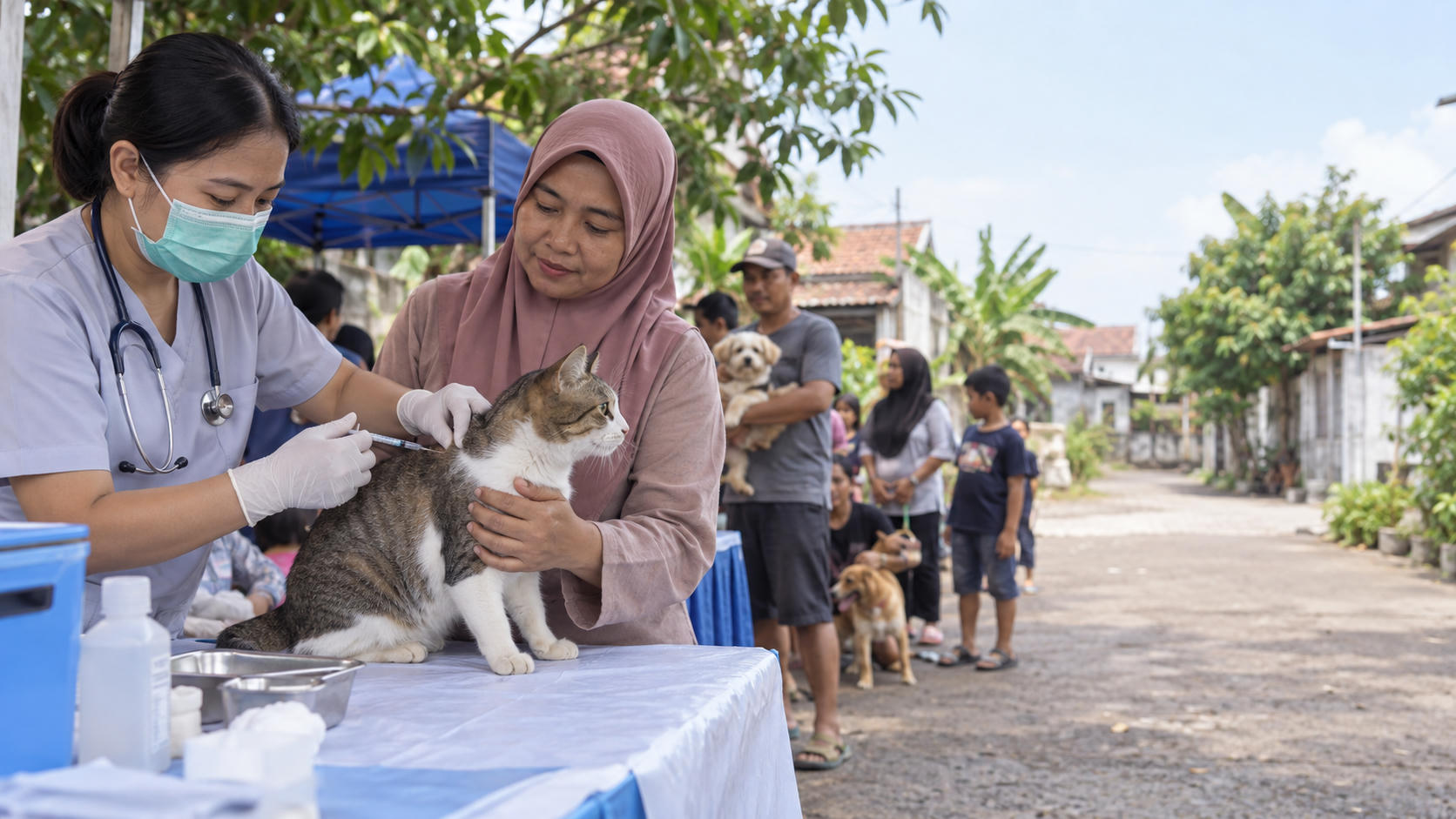Vaksinasi Rabies Gratis DKP Kota Tangerang di Periuk